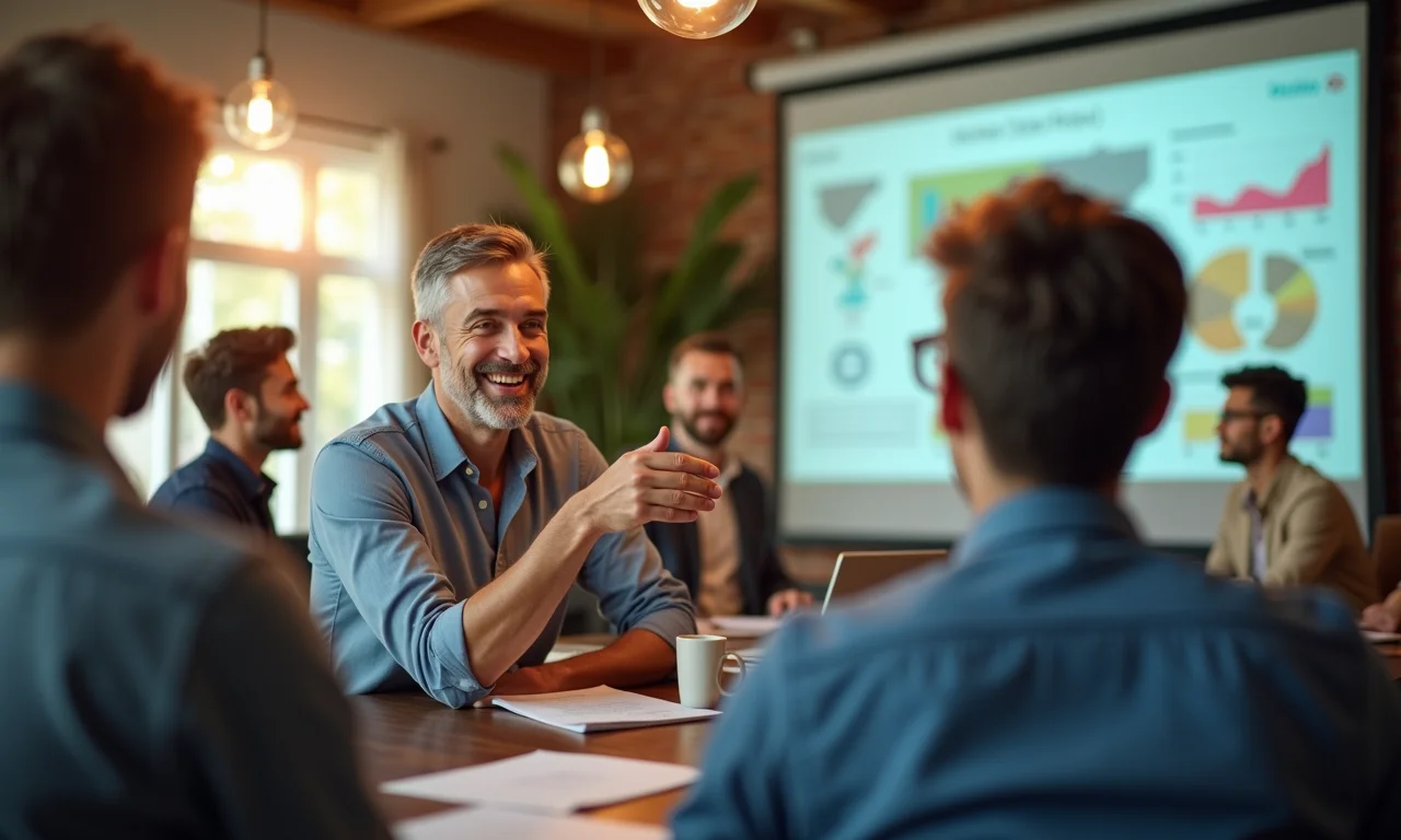 Profissional adaptando a linguagem da apresentação para diferentes públicos.