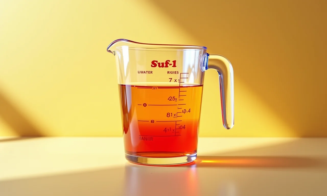 Proporção ideal de frutas e água para um suco equilibrado.