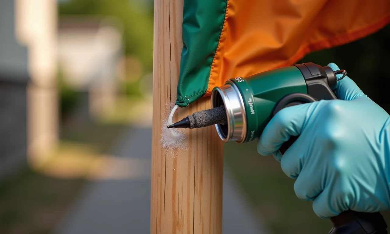 Protegendo mastro da umidade.