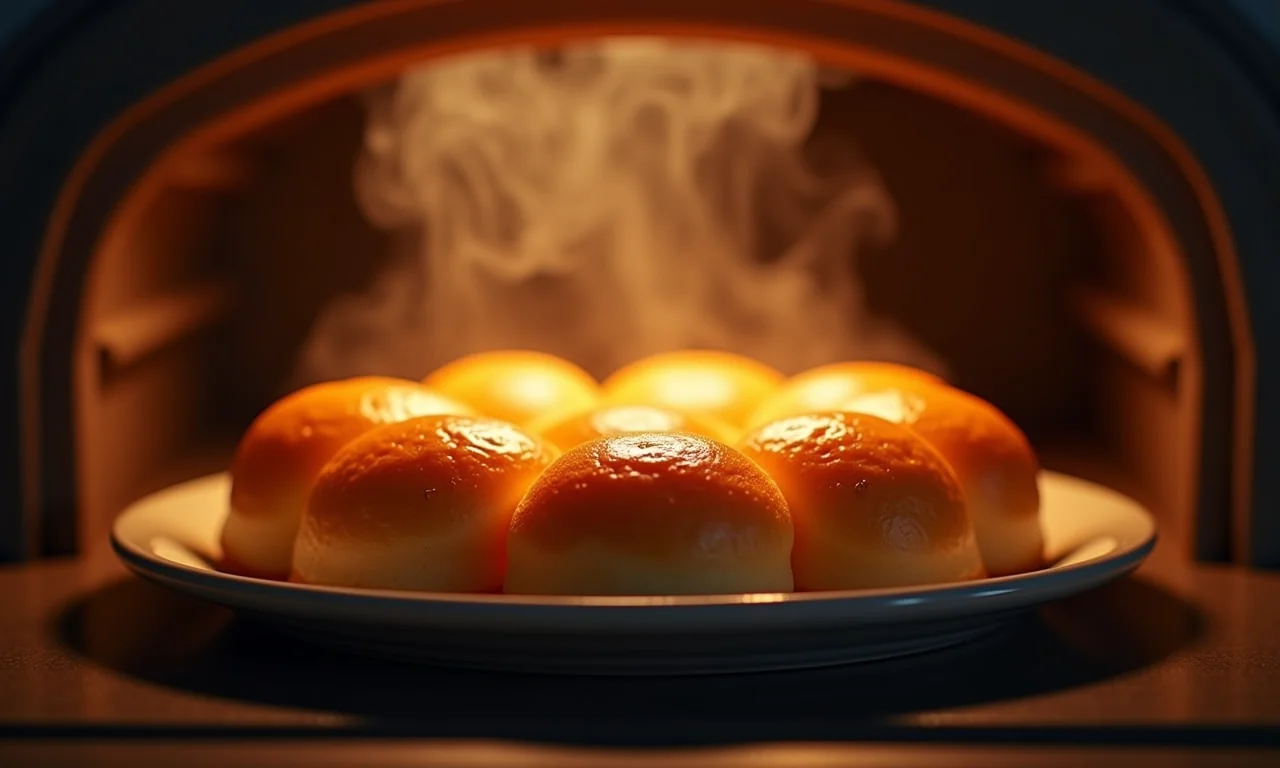 Pudim cozinhando em banho-maria dentro do forno.