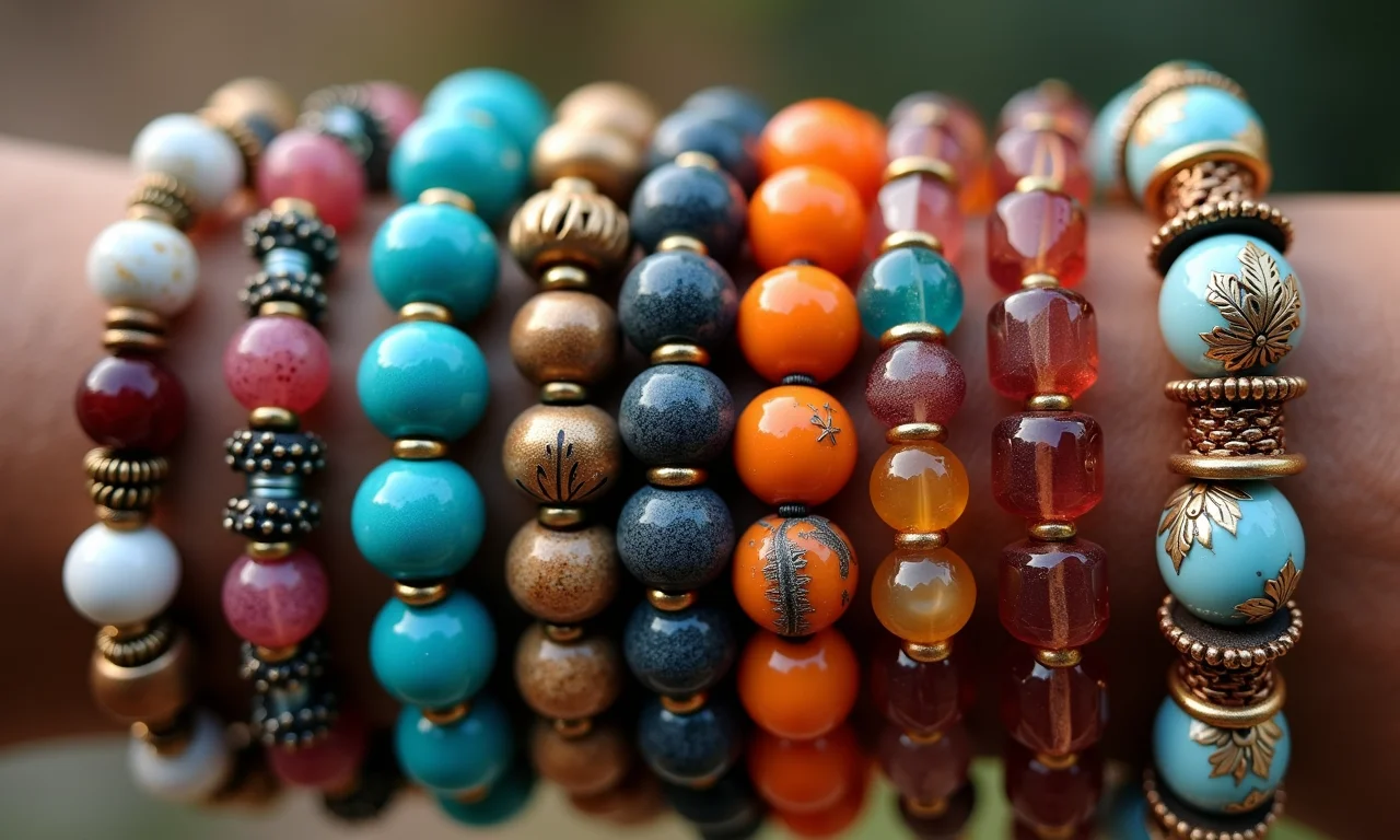 Pulseiras de miçangas únicas e cheias de estilo.