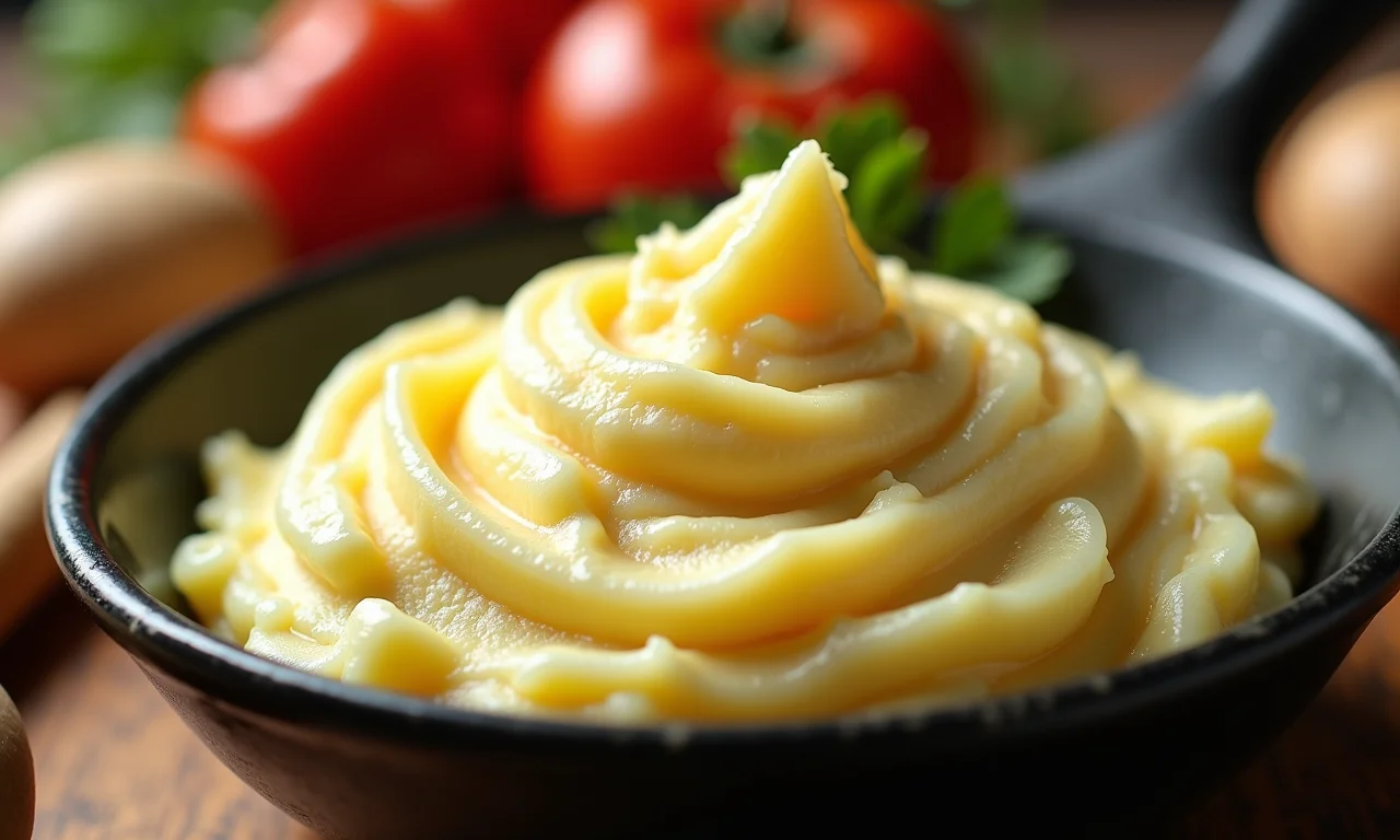 Purê de batata cremoso para o escondidinho.