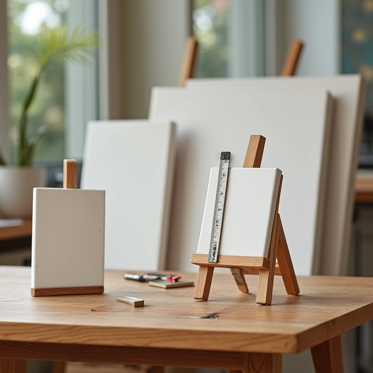 Qual o tamanho ideal para o mini cavalete?