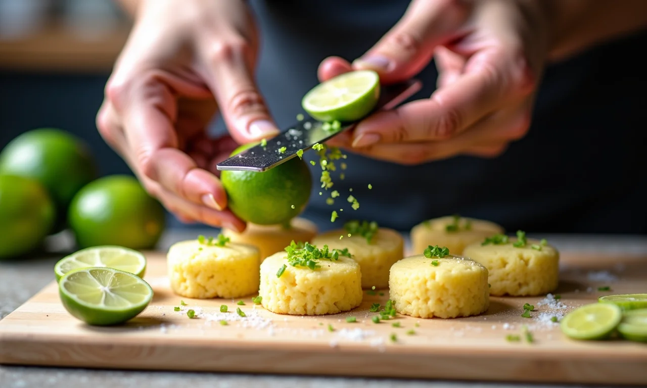Raspas de limão adicionadas à massa do pudim pequeno para um toque especial.