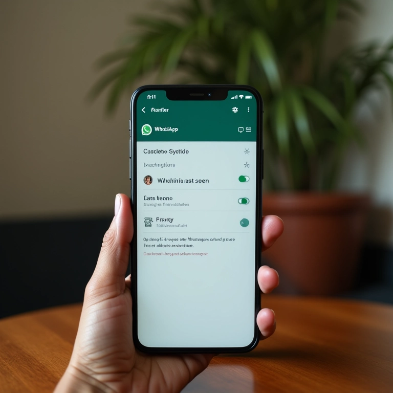 Reativando o 'visto por último' no WhatsApp.