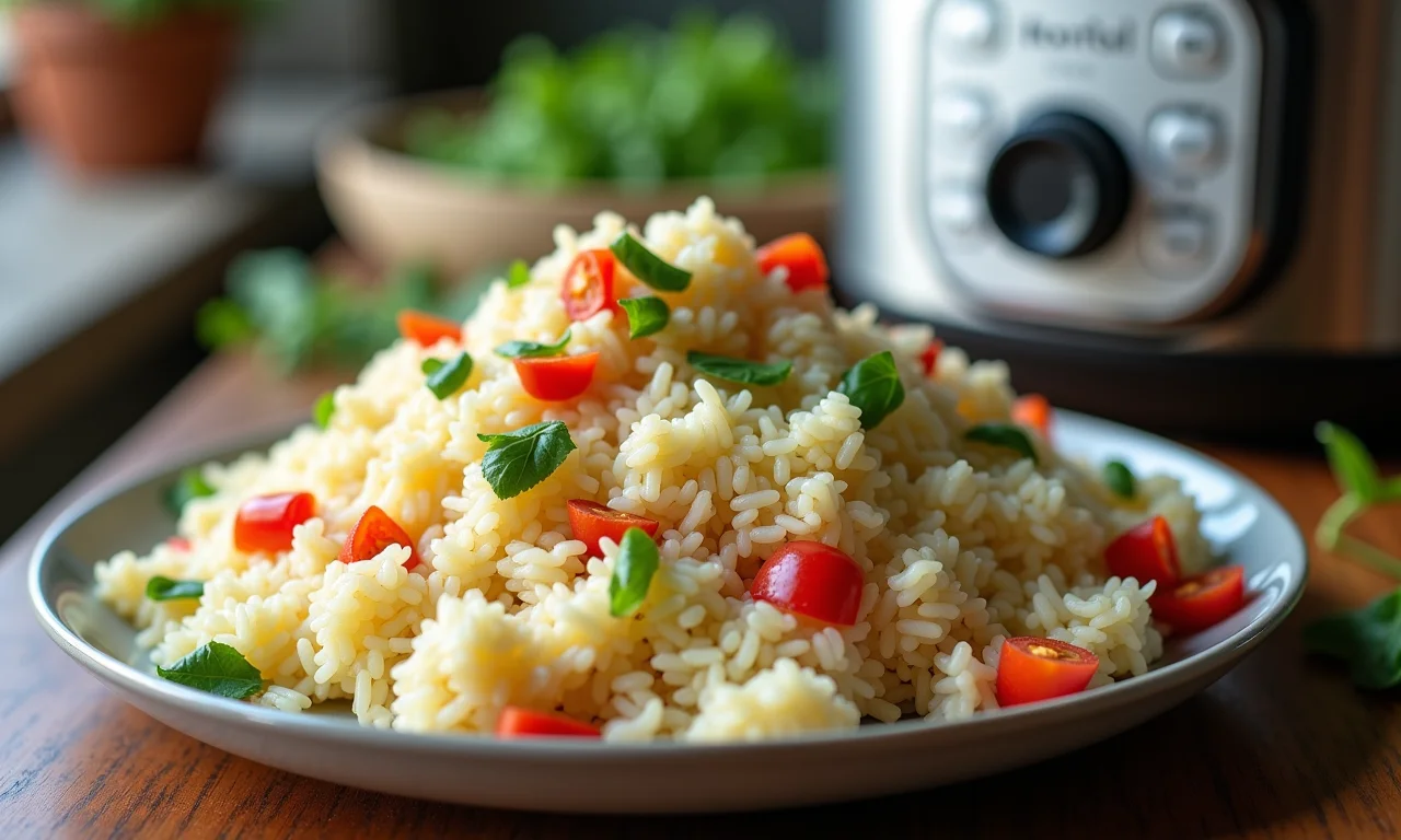 Receitas criativas com arroz na panela elétrica Mondial: salada de arroz e arroz doce.