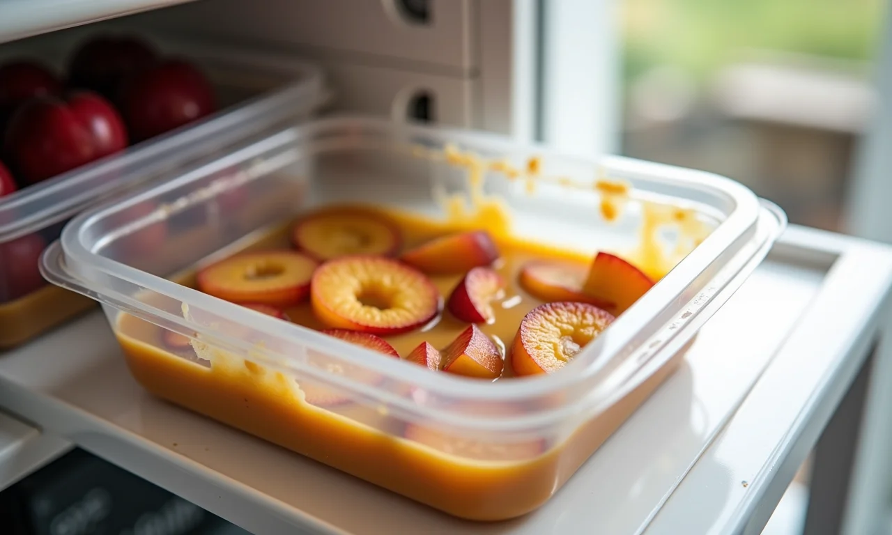 Recheio de ameixa com doce de leite congelado.