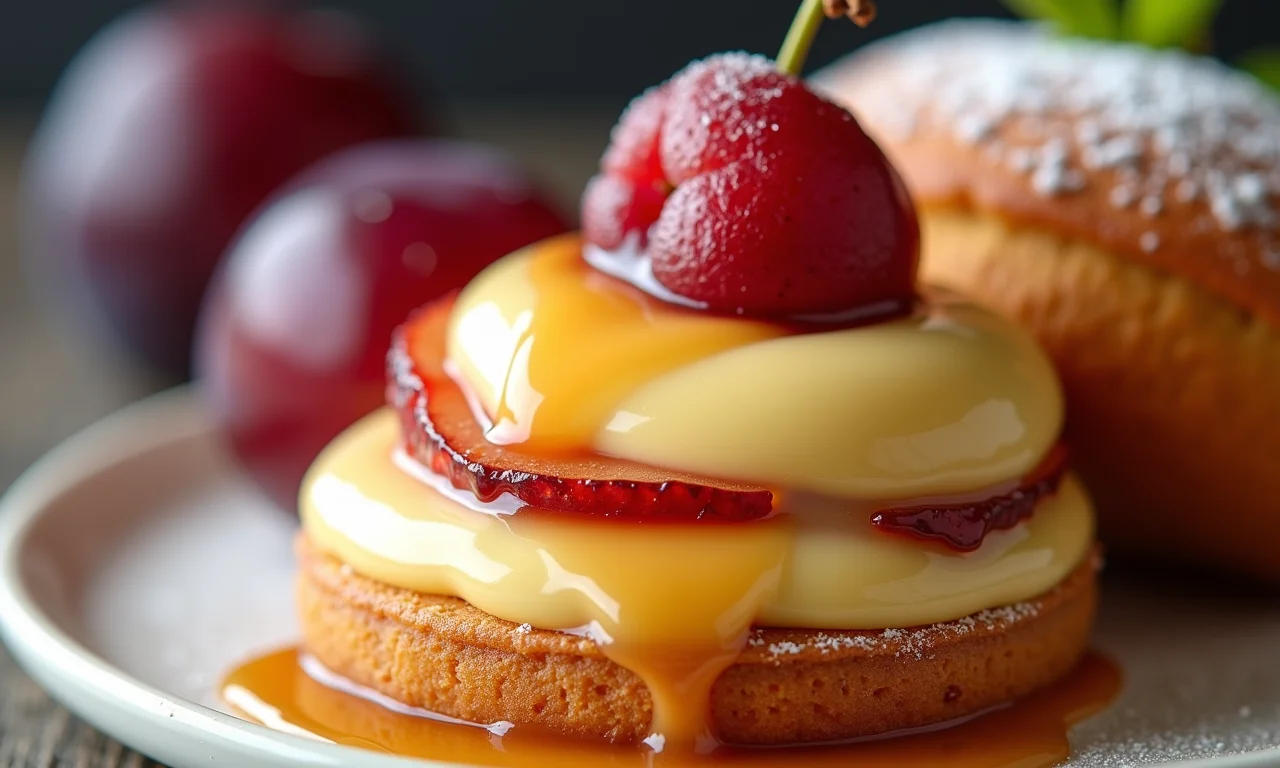 Recheio de ameixa com doce de leite cremoso.