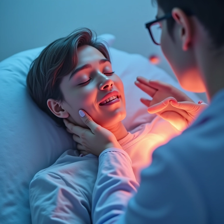 Representação artística de uma colonoscopia sem dor.