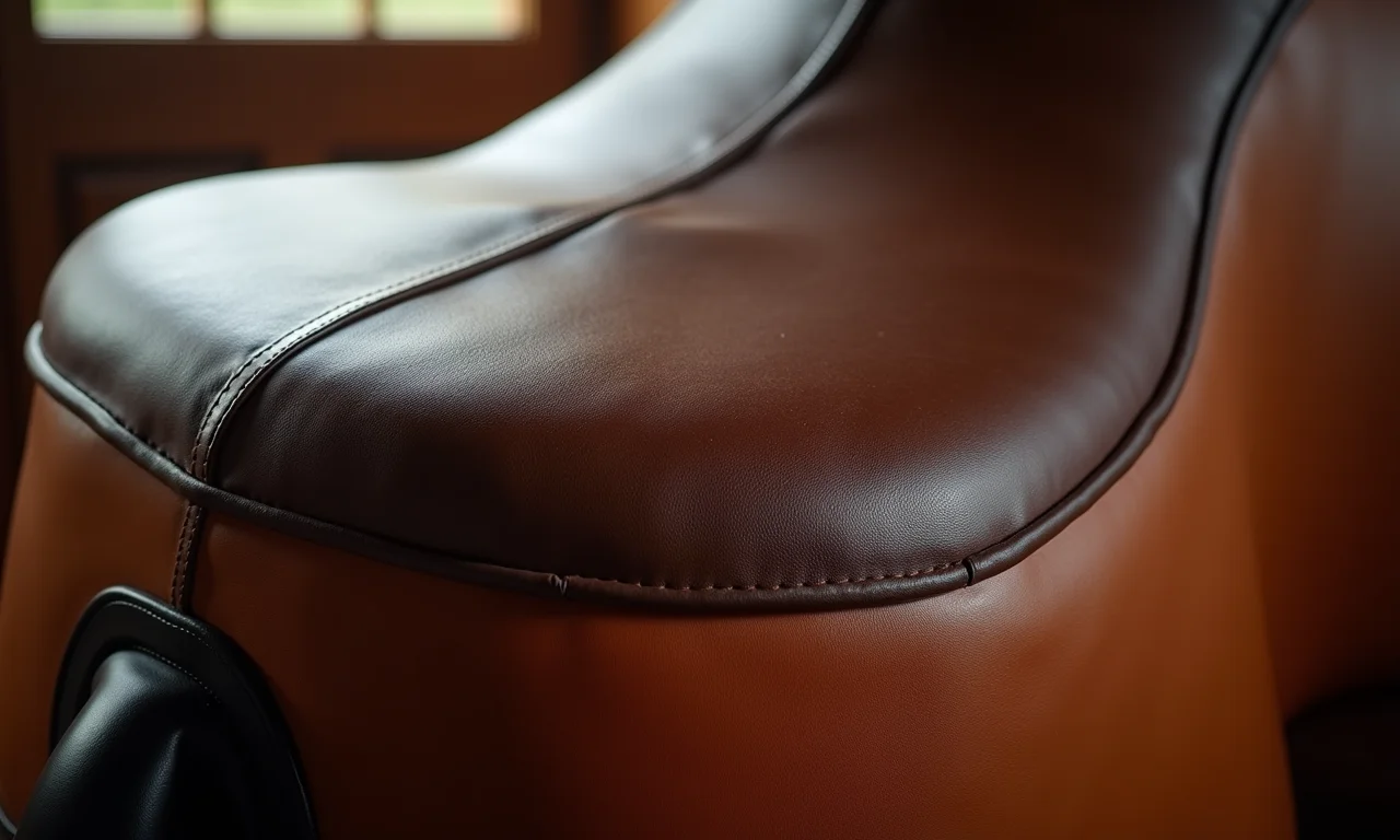 Revestimento de couro acolchoado de um touro mecânico.