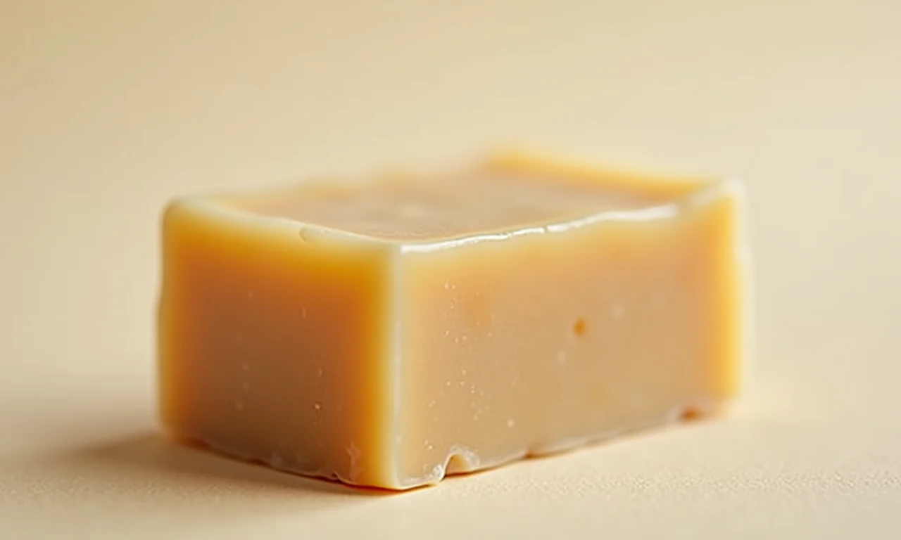 Sabonete perfeitamente moldado com superfície lisa e acabamento impecável.