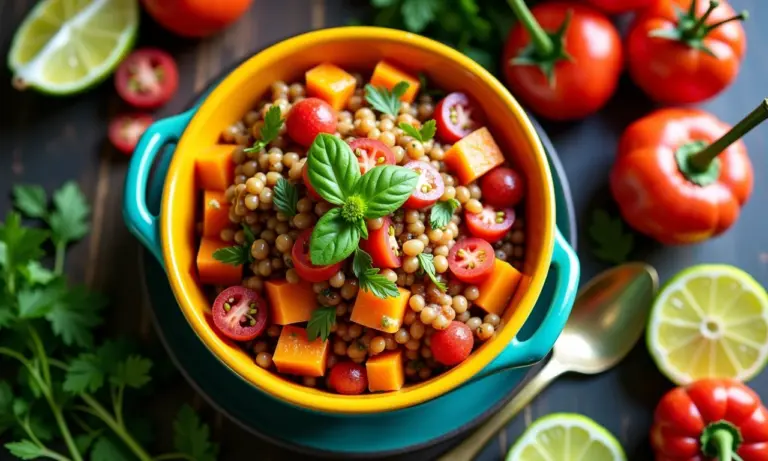 Salpicão brasileiro colorido e apetitoso em uma tigela.