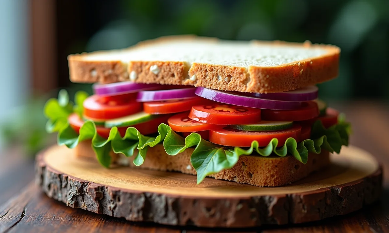 Sanduíche de tucumã gourmet em pão artesanal.