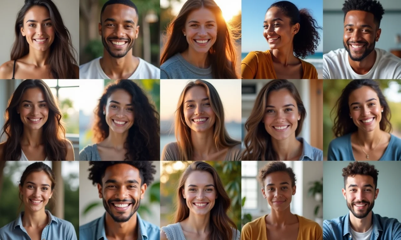 Seleção de fotos para vídeo de aniversário no Facebook.