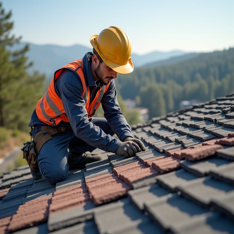 Seleção de materiais de qualidade para cobertura.