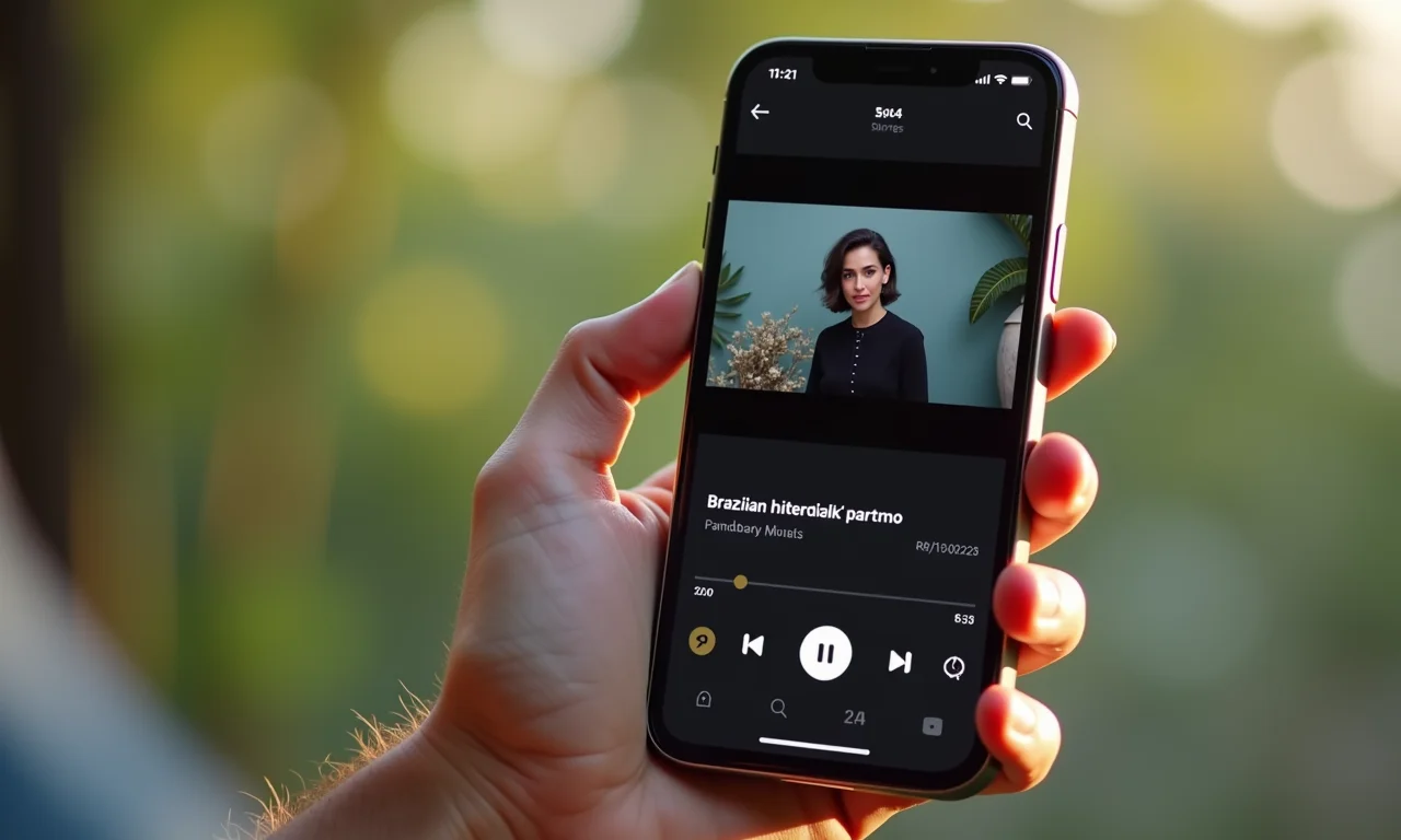 Seleção de música para vídeo do Facebook.