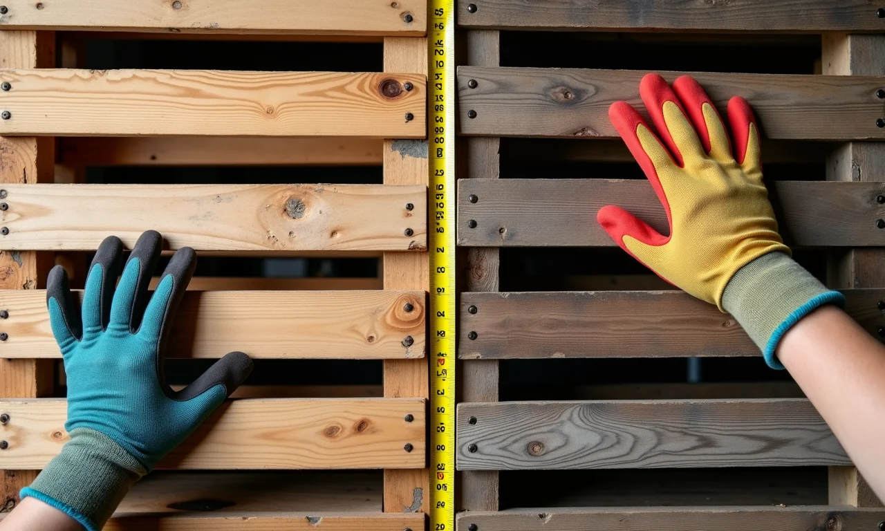 Seleção de pallets de madeira para jardim vertical: diferentes tipos e condições.