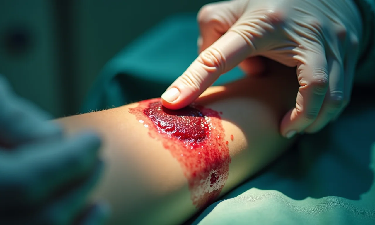 Sinais de alerta de infecção em ferida cirúrgica.