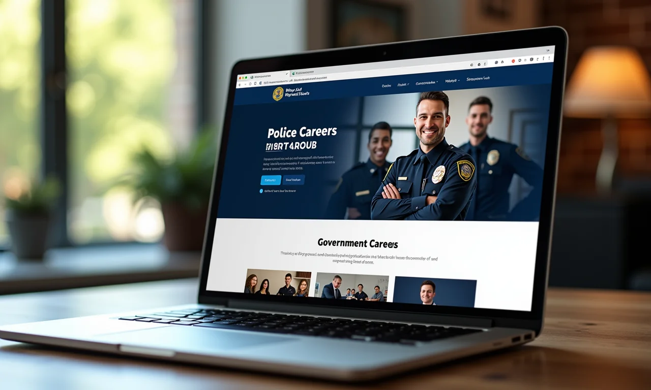 Site do governo com informações sobre carreiras policiais.