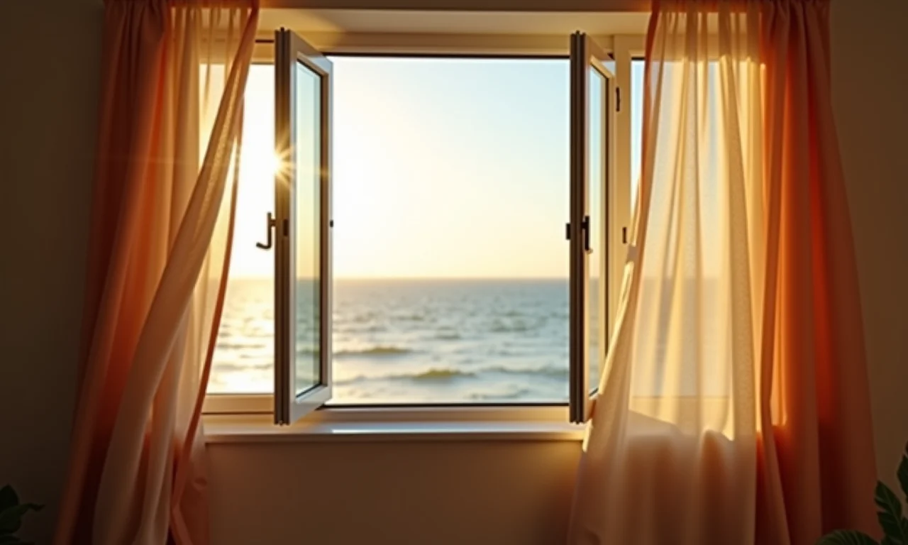 Sobradinho com janelas abertas para promover a ventilação cruzada.