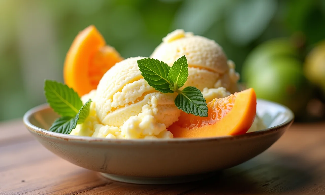 Sorvete cremoso de Tarumã, uma sobremesa irresistível e refrescante.