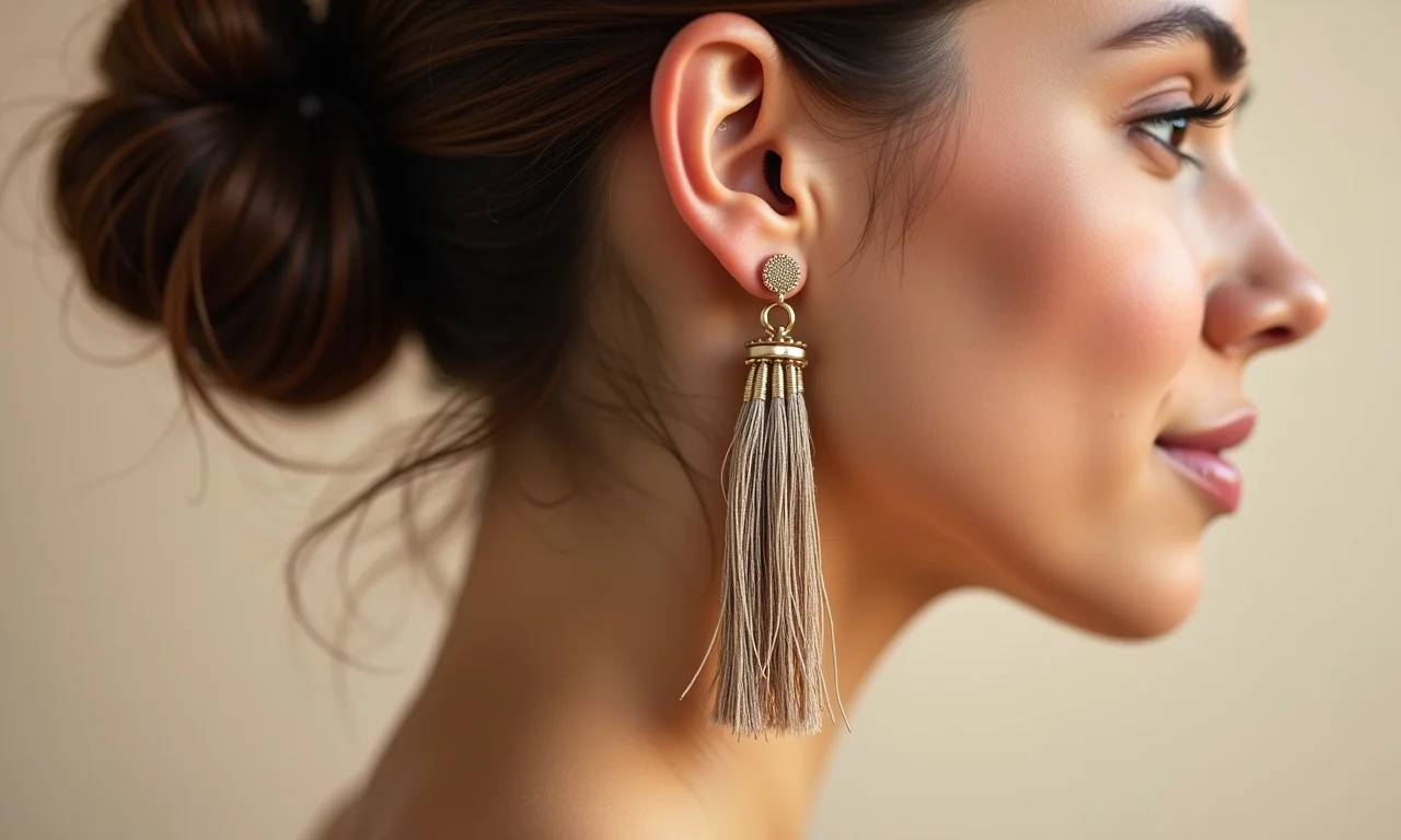 Spray anti-embaraço para brincos de franja.