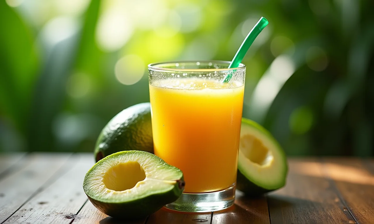 Suco de guapeva refrescante em copo.