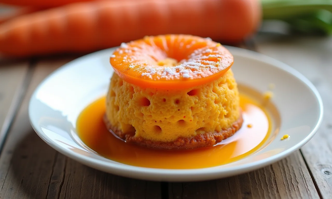 Suflê de cenoura com adoçante.