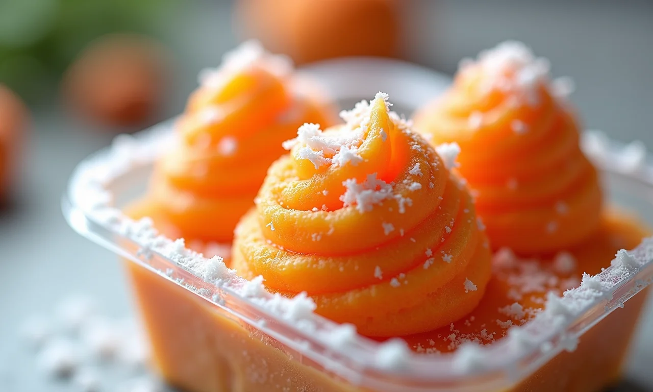 Suflê de cenoura congelado.