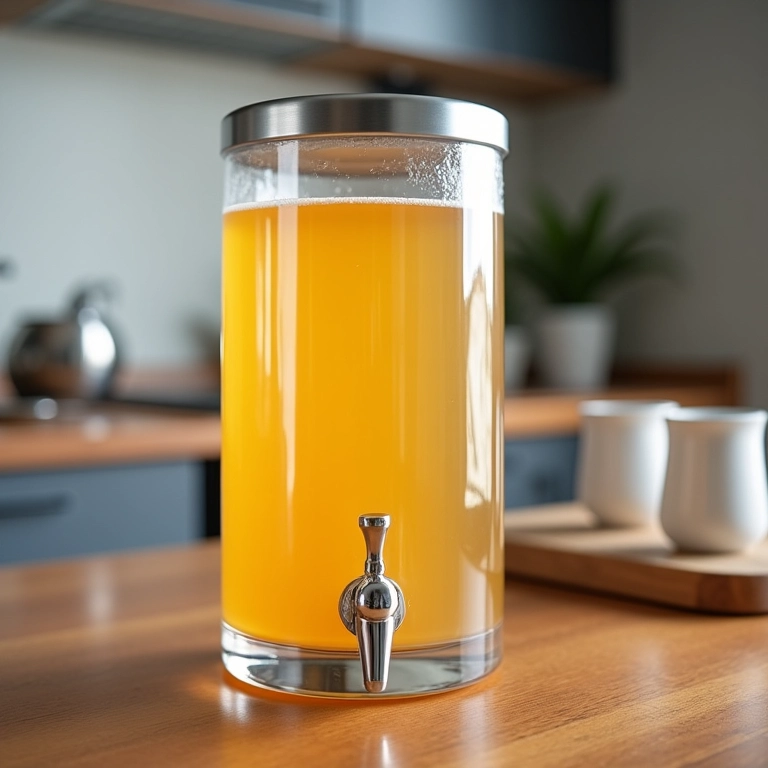 Suqueira Lyor de vidro com inox.