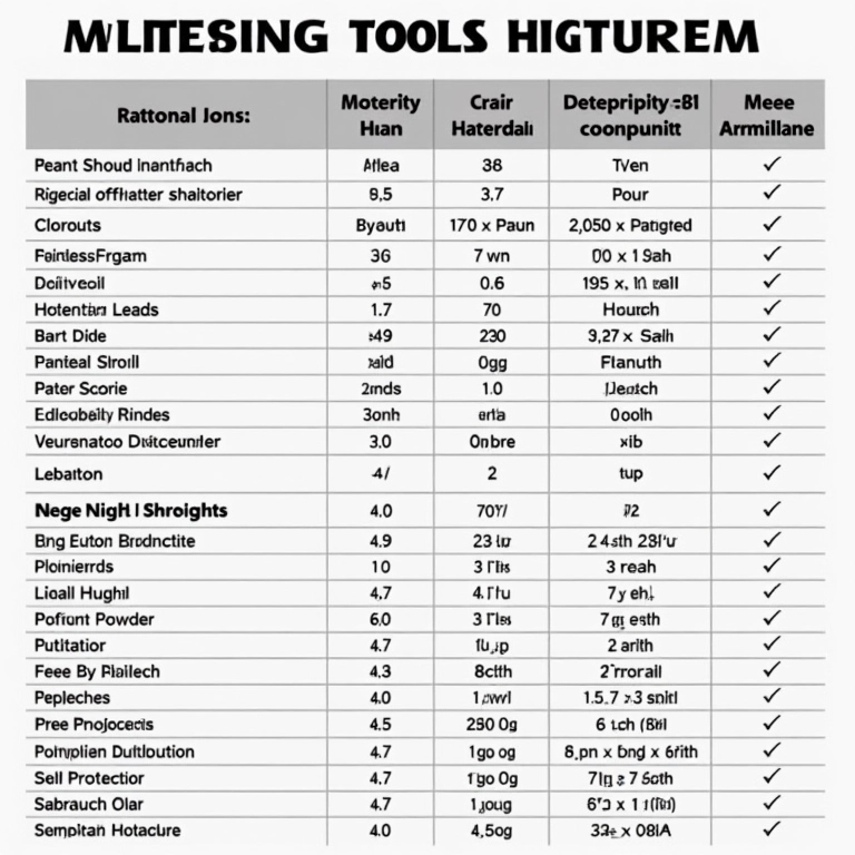 Tabela com lista de materiais e ferramentas para o projeto do ferro de solda, layout organizado.
