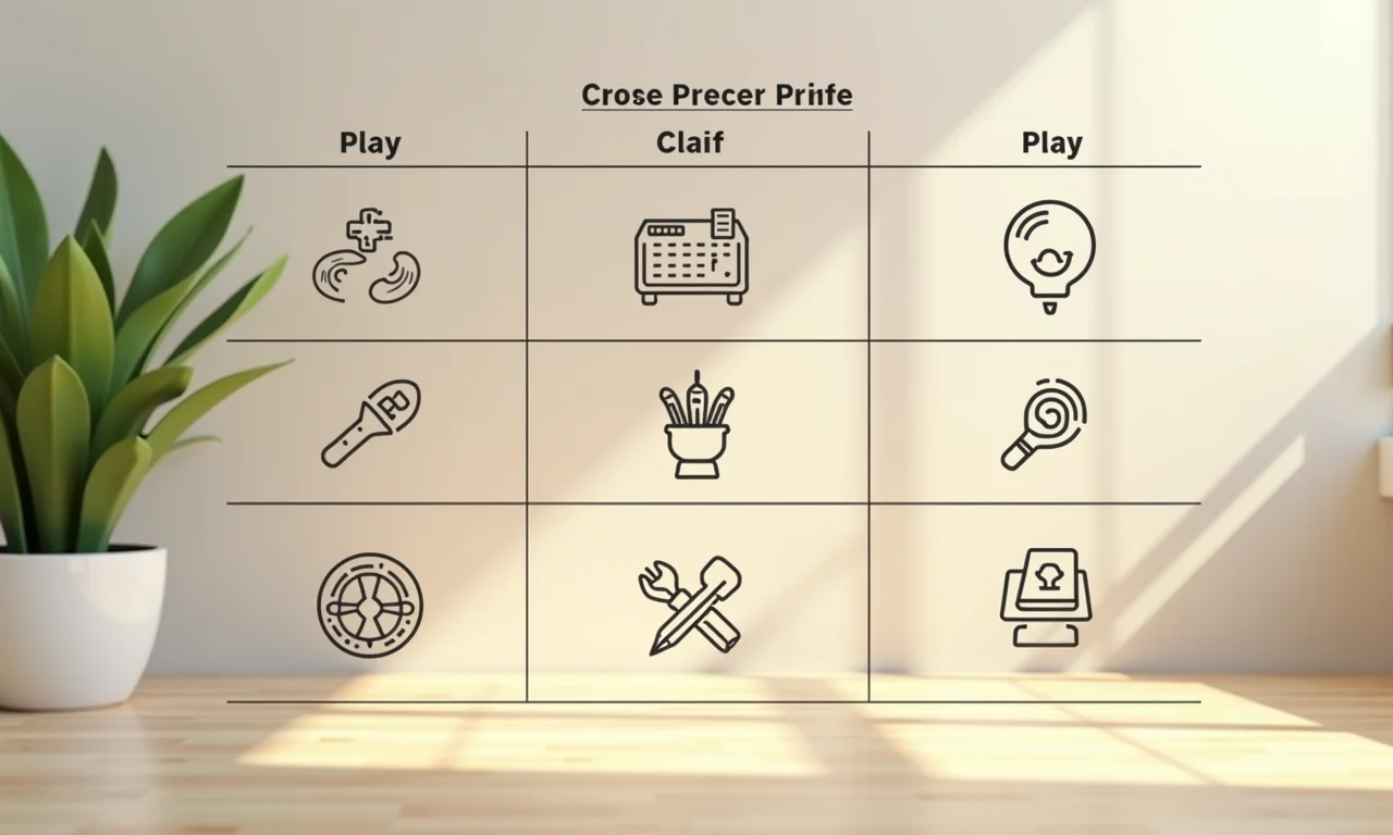 Tabela com resumo de ideias de brincadeiras criativas e divertidas para adultos.