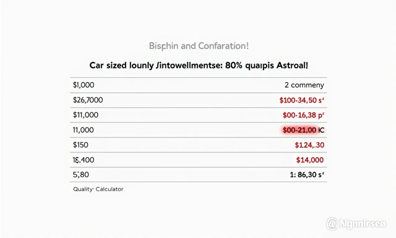 Tabela de amortização de financiamento de carro com longo período de pagamento destacado.