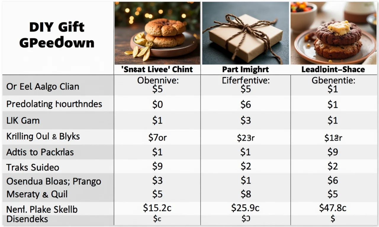 Tabela de custos detalhada para produção de brindes DIY.