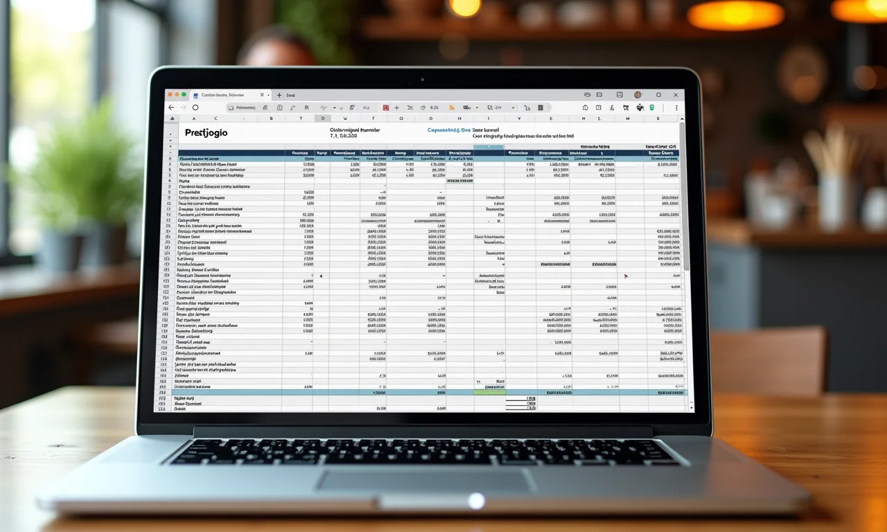 Tabela de custos e lucro do bolo prestígio.