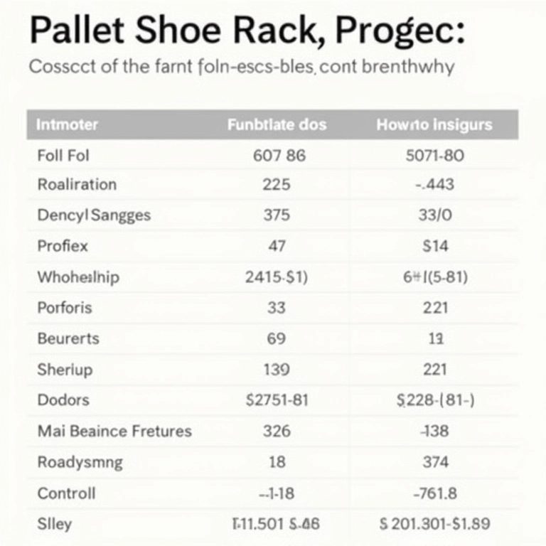Tabela de custos estimados para projeto de sapateira de pallet: materiais, ferramentas, tinta, custo total.