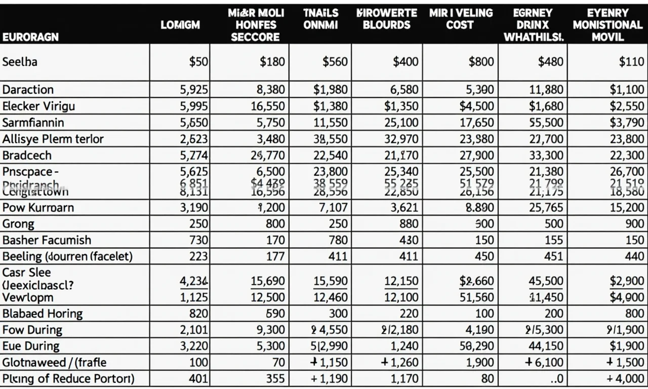 Tabela de materiais e custos da mini máquina de solda.
