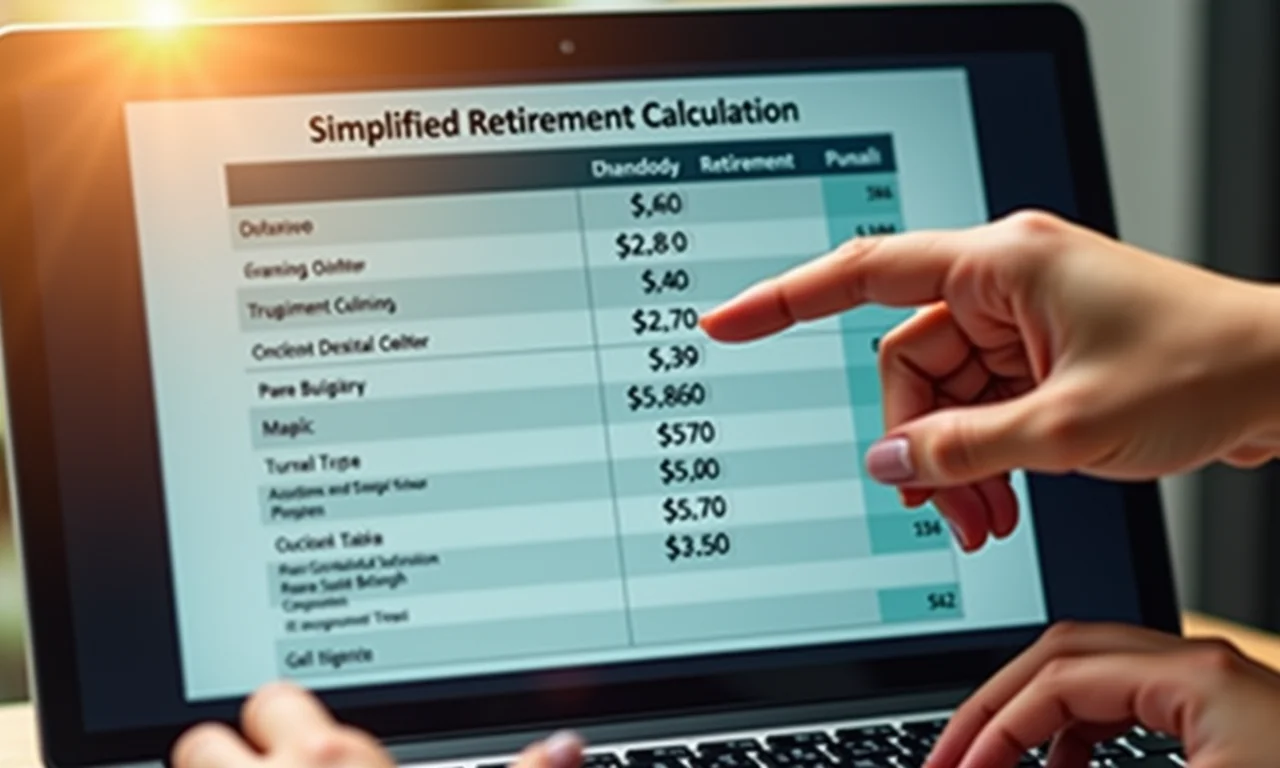 Tabela facilitadora para cálculo da aposentadoria.