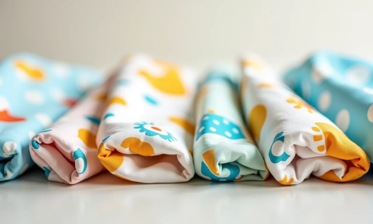 Tecidos impermeáveis coloridos para calça plástica de bebê.