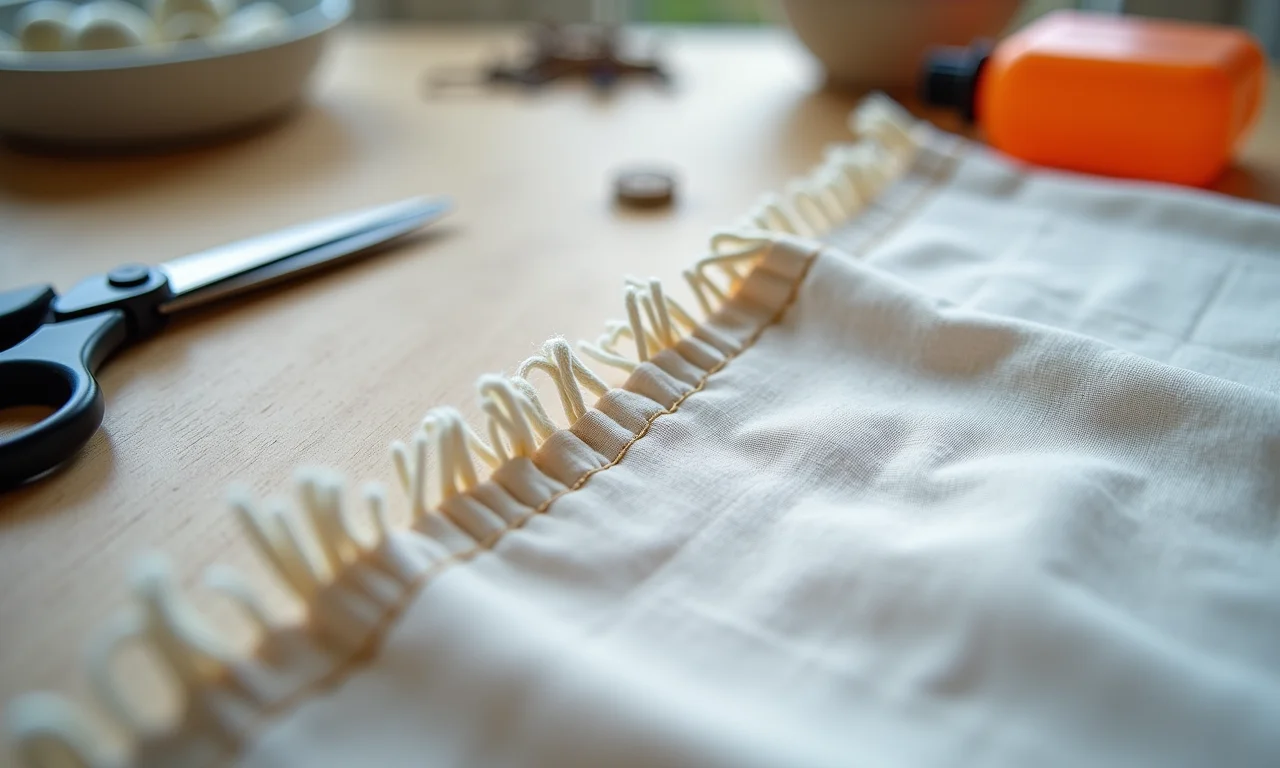 Técnicas para evitar que o tecido desfie em mostruários de joias.