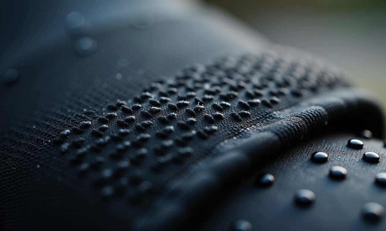 Tela antiderrapante com bolinhas de borracha para tapetes de banheiro.