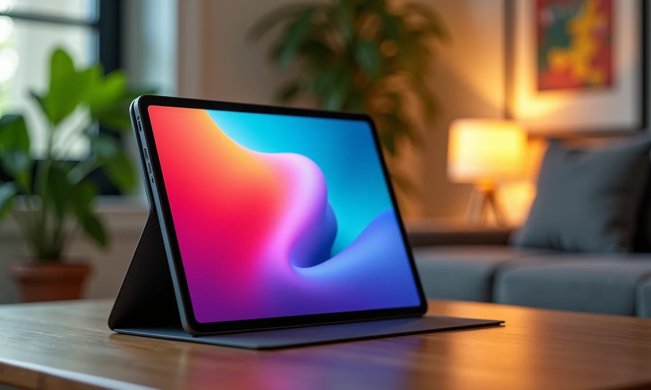 Tela de alta resolução de um tablet.