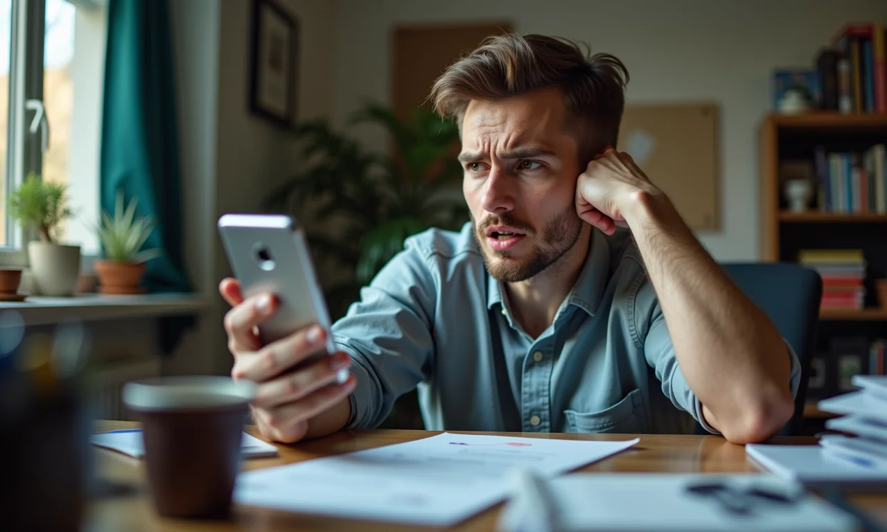 Tela de celular com aviso de restaurar configurações de fábrica.