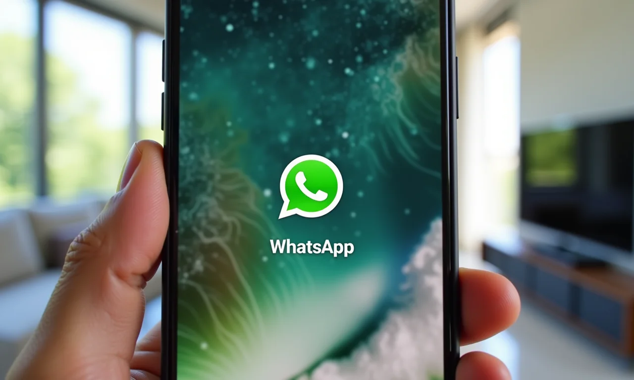 Tela de celular mostrando um aplicativo de clonagem com dois ícones do WhatsApp.