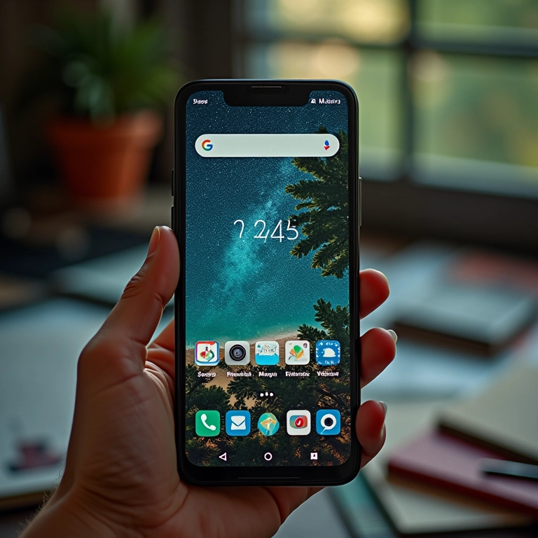 Tela inicial de um celular Android sobrecarregada com widgets.
