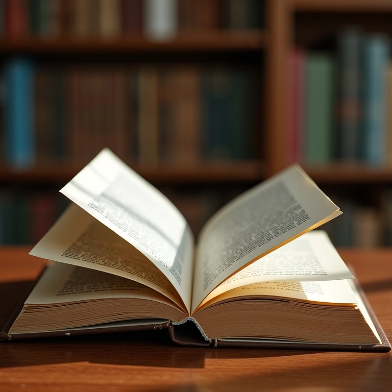 Tesauro e livro aberto mostrando vocabulário variado.