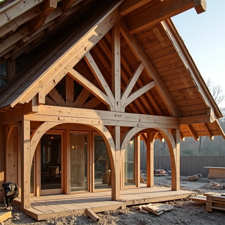 Tesoura de madeira estilo inglês com detalhes intrincados.