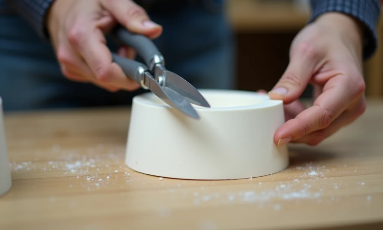 Tesoura de precisão da marca Z cortando EVA.