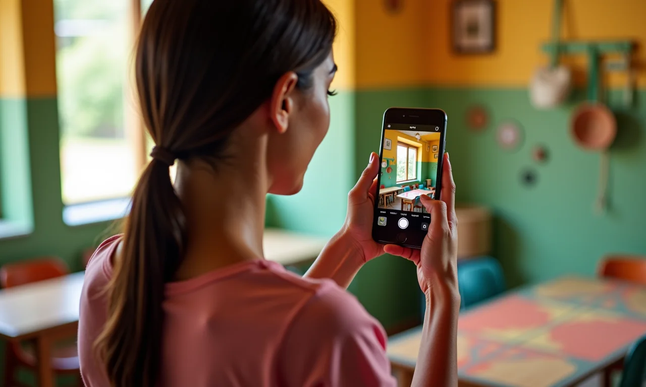 Testando aplicativos de câmera alternativos no celular.