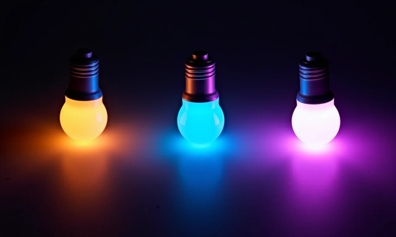 Testando diferentes lâmpadas sob luz negra, comparando seu brilho.